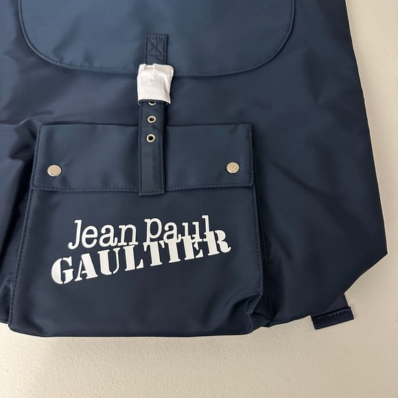 NEW JEAN PAUL GAULTIER Weekend Polyester Drawstring Backpack Bag in Navy main image 4